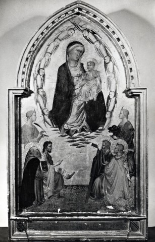 Willemin, Jean — Pseudo Ambrogio di Baldese - sec. XIV/ XV - Madonna con Bambino in gloria e santi — insieme